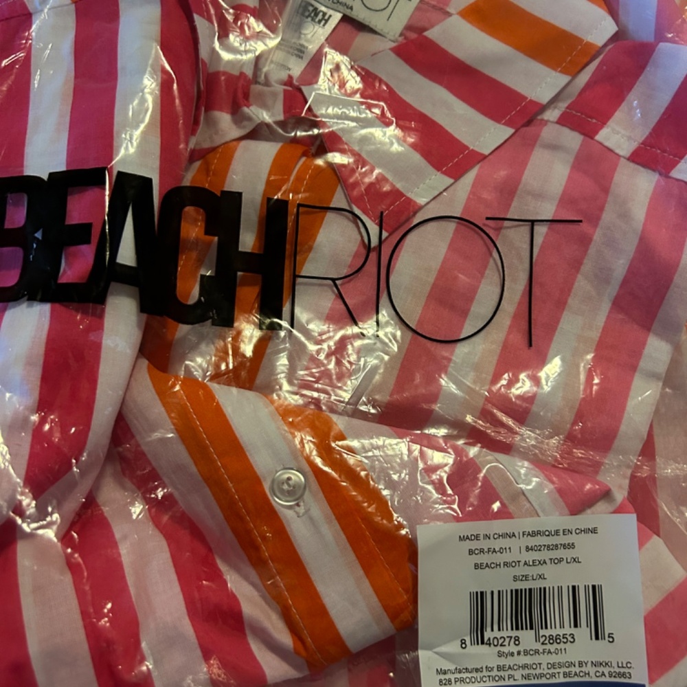 NWT Beach Riot Alexa Top Sunset Stripes - Picture 6 of 7